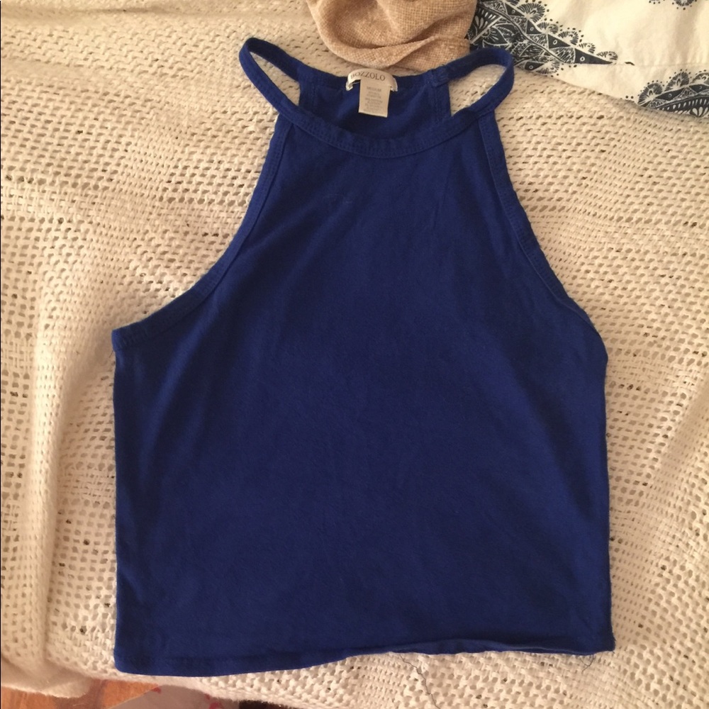 Navy blue crop top